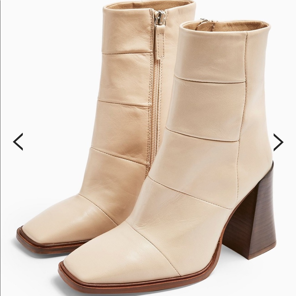 Topshop Hartley Cream Boots